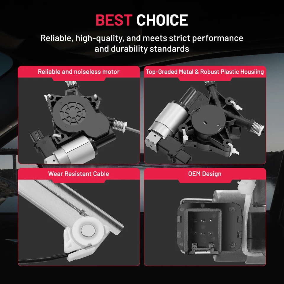 For 2007-2015 Mazda CX-9 Power Window Regulator & Motor Front Passenger Side Foto 2 de 4