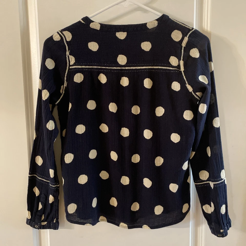 Camisa Scotch R'Belle Niñas Azul Índigo Gasa Botón Algodón -Talla 12/152 Foto 3 de 4