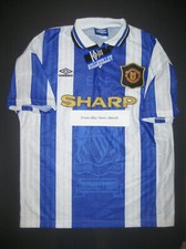 New 1994-1996 Authentic Original Umbro Manchester United Third Jersey Shirt Kit 