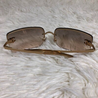 CHANEL サングラス リムレス 4092-B ゴールド ココマーク y2k