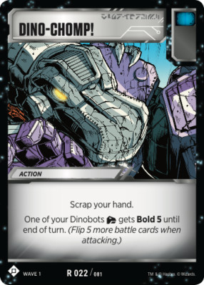 Transformers TCG 1X DINO-CHOMP! Rare R 022/081 - Wave 1 2018