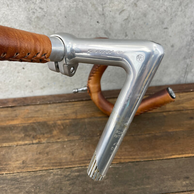 Vintage Nitto Pearl 9 NJS Stem Keiren Leather Wrap Handlebar