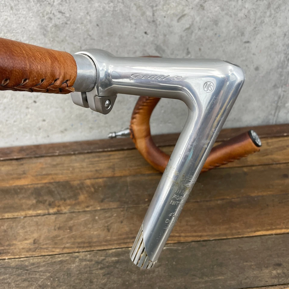 Vintage Nitto Pearl 9 NJS Stem Keiren Leather Wrap Handlebar Campagnolo Pista 90 - Image 2 of 4