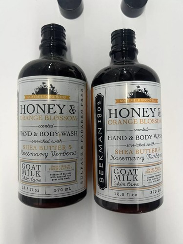 2 Beekman 1802 Hand & Body Wash Honey & Orange Blossom With Pump