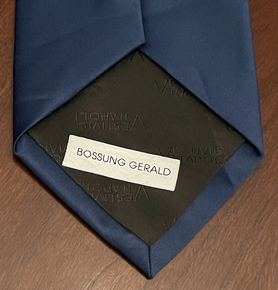 Corbata de cuello Vesuvio Napoli en Italia azul 100 % poliéster para hombre hecha en China Foto 2 de 4