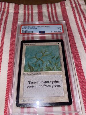 PSA 7 NM Beta Green Ward - Magic The Gathering