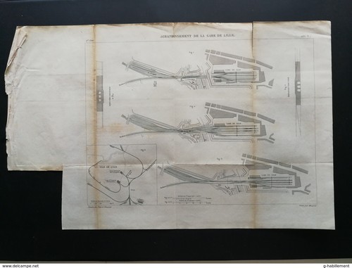 ANNALES PONTS et CHAUSSEES (Dep 59) - Agrandissement de la gare de Lille 1886 - Imagen 2 de 5