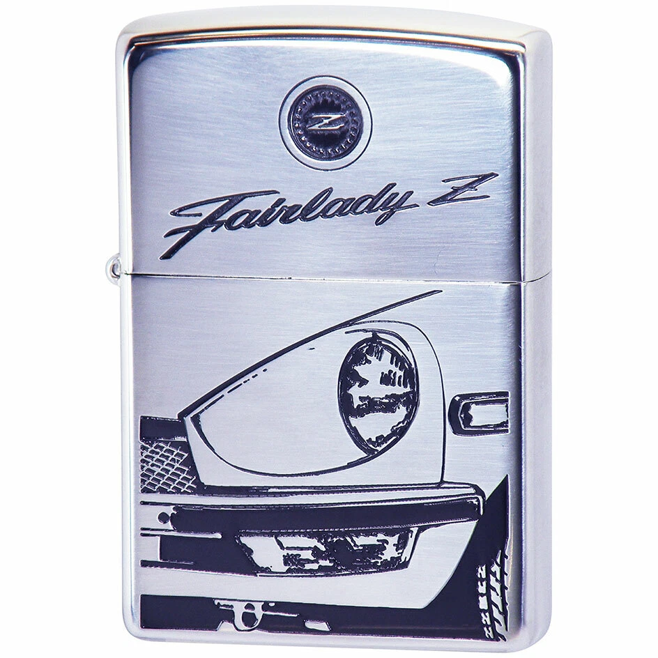 Zippo NISSAN FAIRLADY Z S30 Both Sides Etching Oxidized Silver Plating Japan