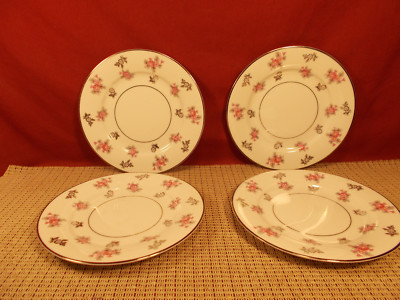 Noritake China Anita 5309 Pattern Set of 4 Bread Plates 6 1/4