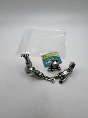 Basic Spirit Yoga Frogs Pewter Miniature Figurines Statues