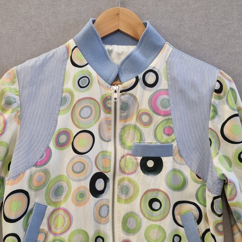 90s VINTAGE SILK Bommer Jacket (likely size 8 to 10) unbranded lightweight soft - Picture 2 of 11