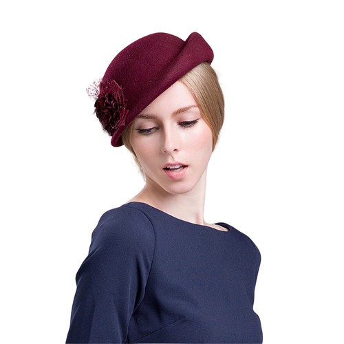 Boina de lana para mujer otoño e invierno boinas de lana moda versátil sombrero de copa - Imagen 10 de 15
