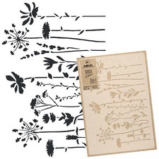 STENCIL riutilizzabile in PLASTICA // 45x65cm o 65x95cm // FIORI DI PRATO