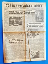 CORRIERE DELLA SERA 25 OCTOBER 1958 BEGINNING VATICAN CONCLAVE-SPRINGHILL DISASTER
