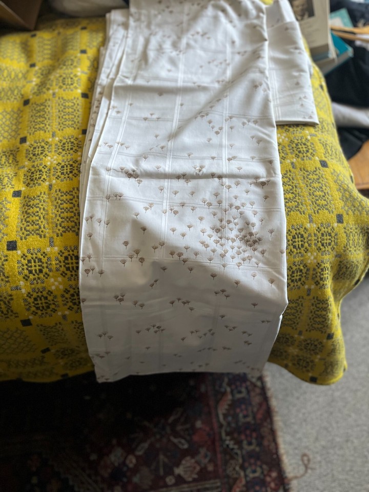 VINTAGE GERMAN BEDDING SET 2 SINGLE DUVET COVERS 2 LARGE PILLOW CASES