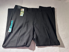 Haggar Premium Comfort Straight Dress Pants Black Men's 38x29 NWT