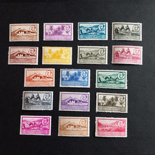 COLONIE SPAGNOLE - AFRICA OCC. 1950/ GEN. FRANCO, SERIE DI 17 VALORI LING. MH*