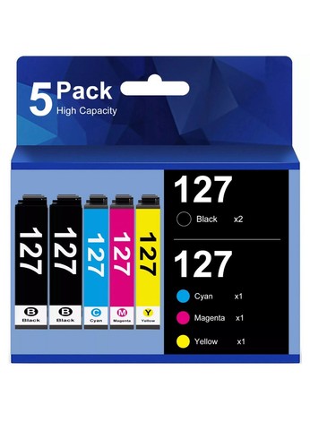 Replacement Ink Cartridge for Epson 127 WorkForce 545 60 630 633 635 645 840 845