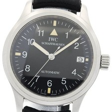 IWC SCHAFFHAUSEN PILOT WATCH MARK 12 IW324102 36mm SS Black Dial Date #C126 6