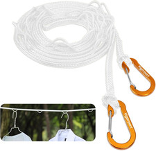 Portable Travel Clothesline, Windproof Clothesline with Hang Hole, Indoor and...