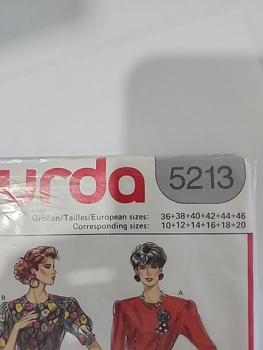 Burda VINTAGE 1980s Sew Pattern Peplum Skirt Sizes 10-20 Pencil Skirt Sealed - Picture 2 of 5