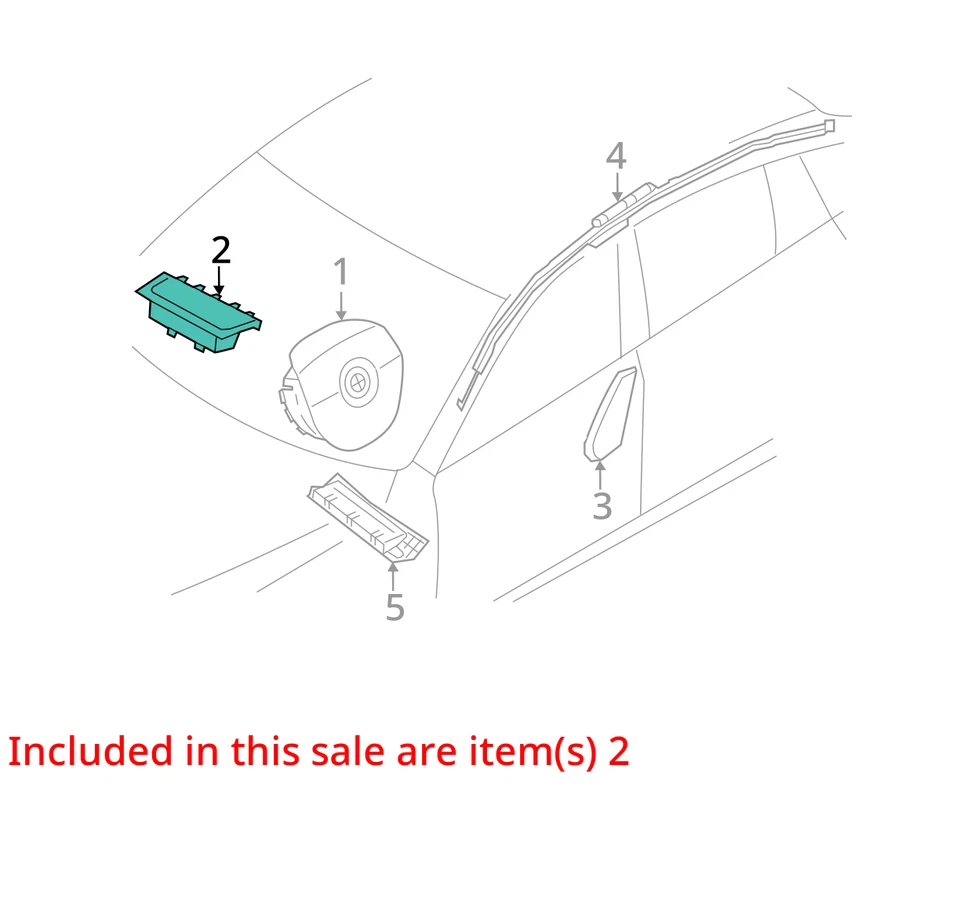 Airbag 2013-2019 BMW 650i destro painel de passageiros fabricante de equipamento original - Imagem 4 de 4