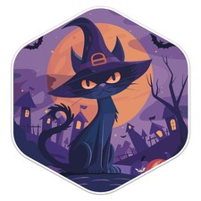 Cat Halloween Sticker Car Bumper Vinyl Decal