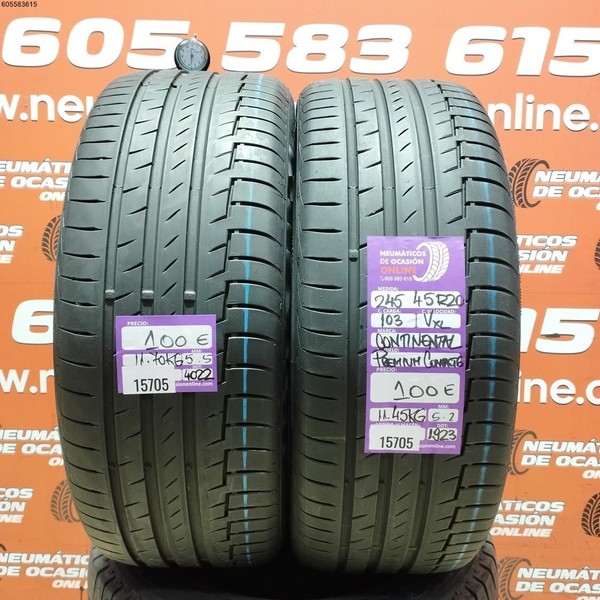 245 45 R20 103V XL CONTINENTAL PREMIUM CONTACT 6 5.5/5.2MM REF. 15705