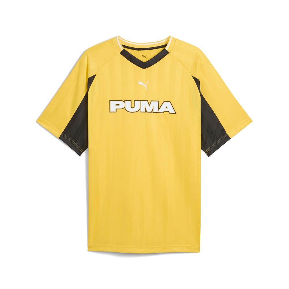 PUMA Sport VNeck Short Sleeve Football Jersey Mens Yellow  63432226