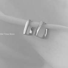 U-f&ouml;rmige quadratische Damen Creolen Trendiger Mode Schmuck Hochzeit