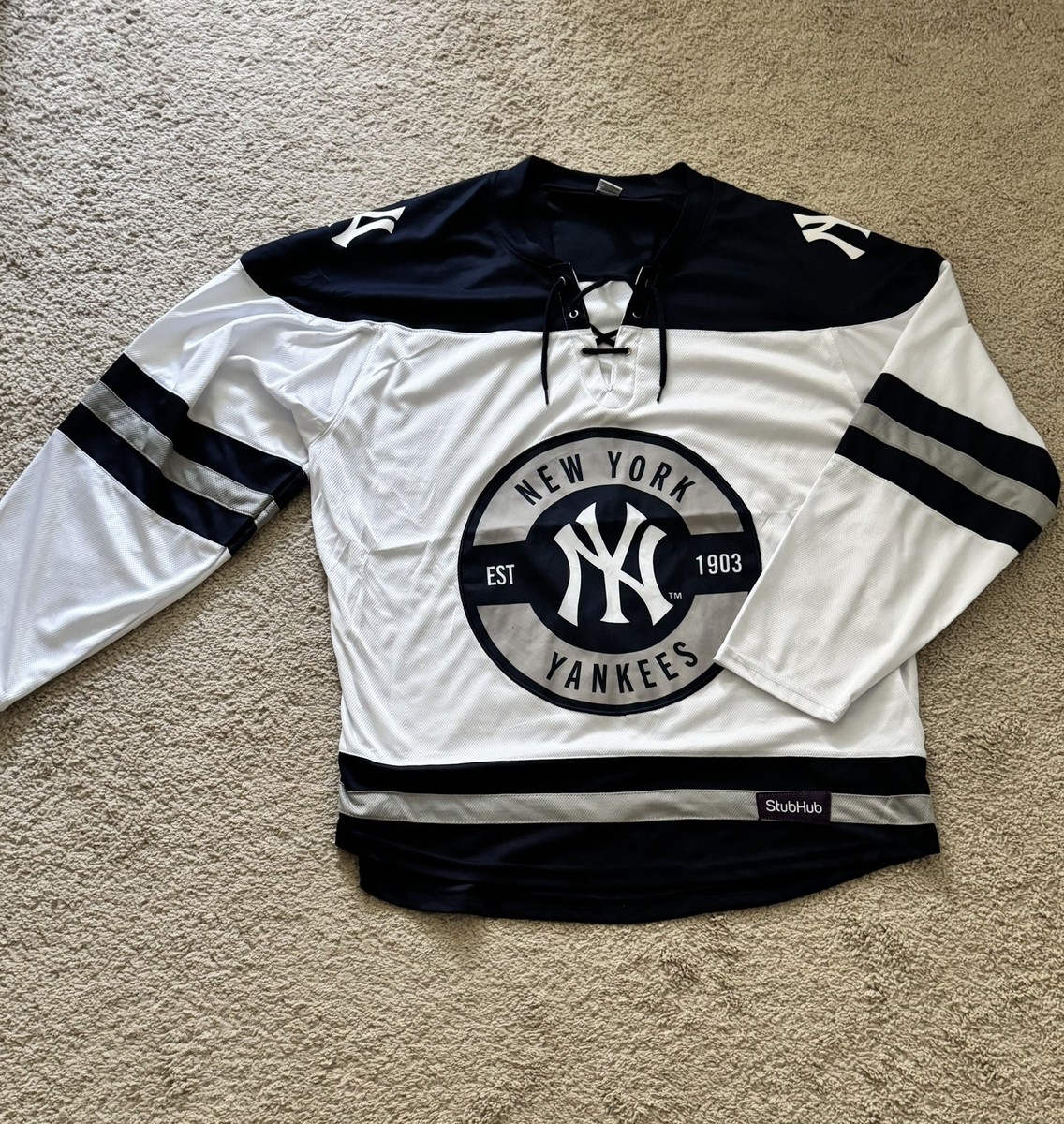 2026 New York Yankees Hockey Jersey Adult XL SGA 4/17/26 Brand New