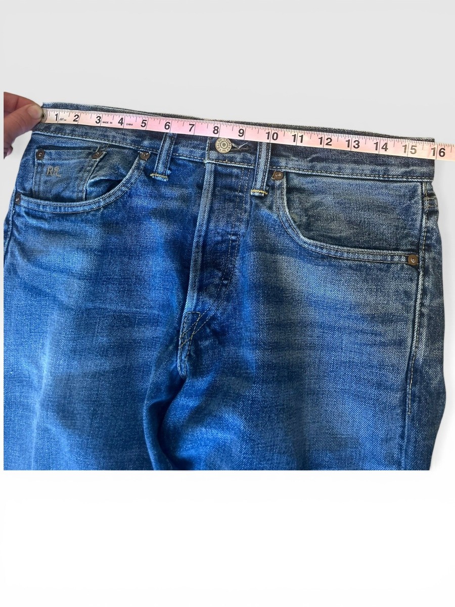 RRL Ralph Lauren Slim Fit Selvedge Denim Jeans 32 Fairview Wash