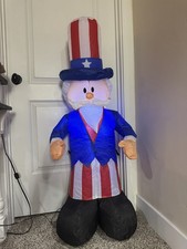 Uncle Sam 4 Foot Airblown Inflatable Patriotic Yard Decor Lights Up. 4th Of July