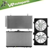 Cooling Fan And Radiator Condenser Kit For 2012 2013 2017 Toyota Camry 2.5l L4