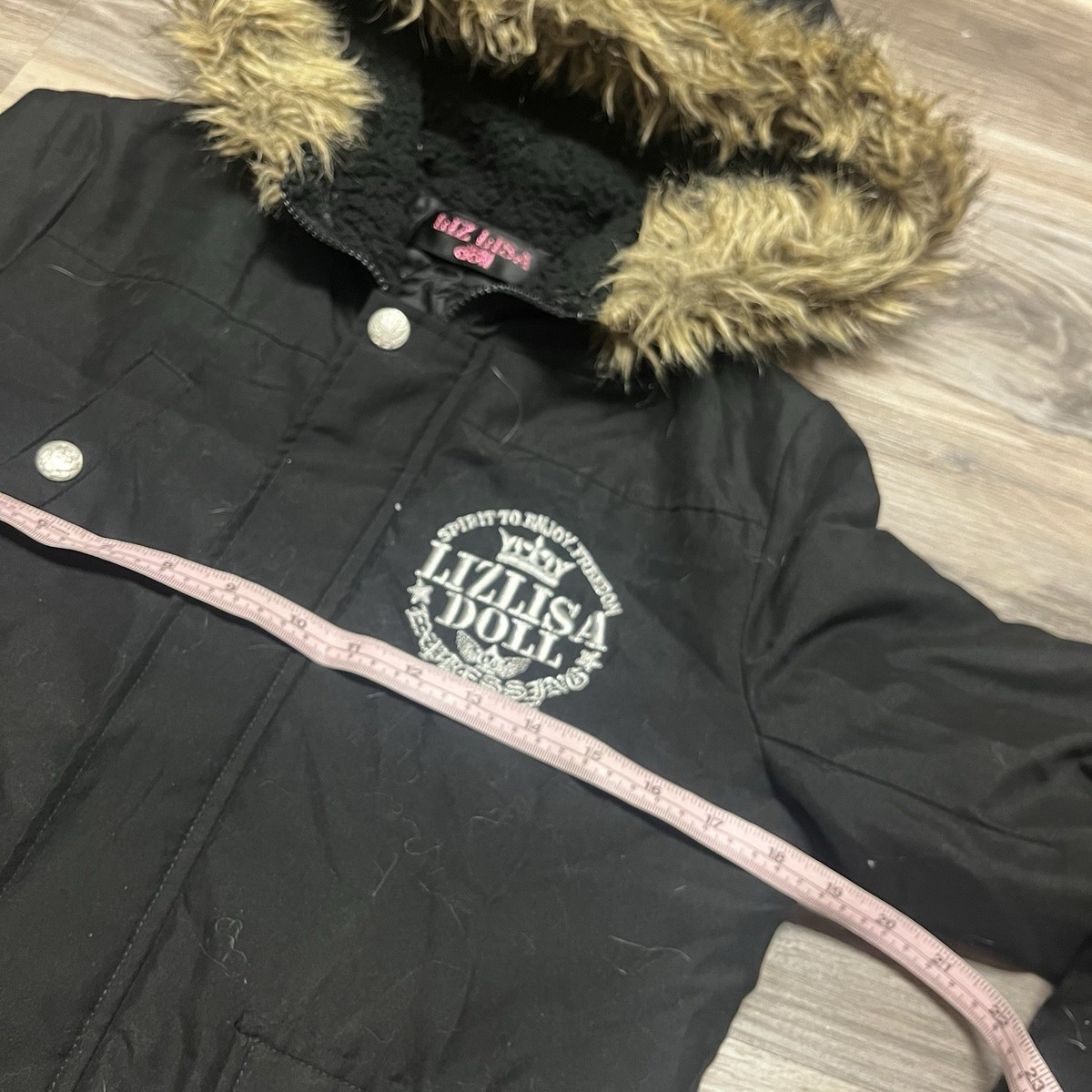 Liz Lisa Doll Kawaii Lolita Faux Fur Black Bomber Jacket | eBay