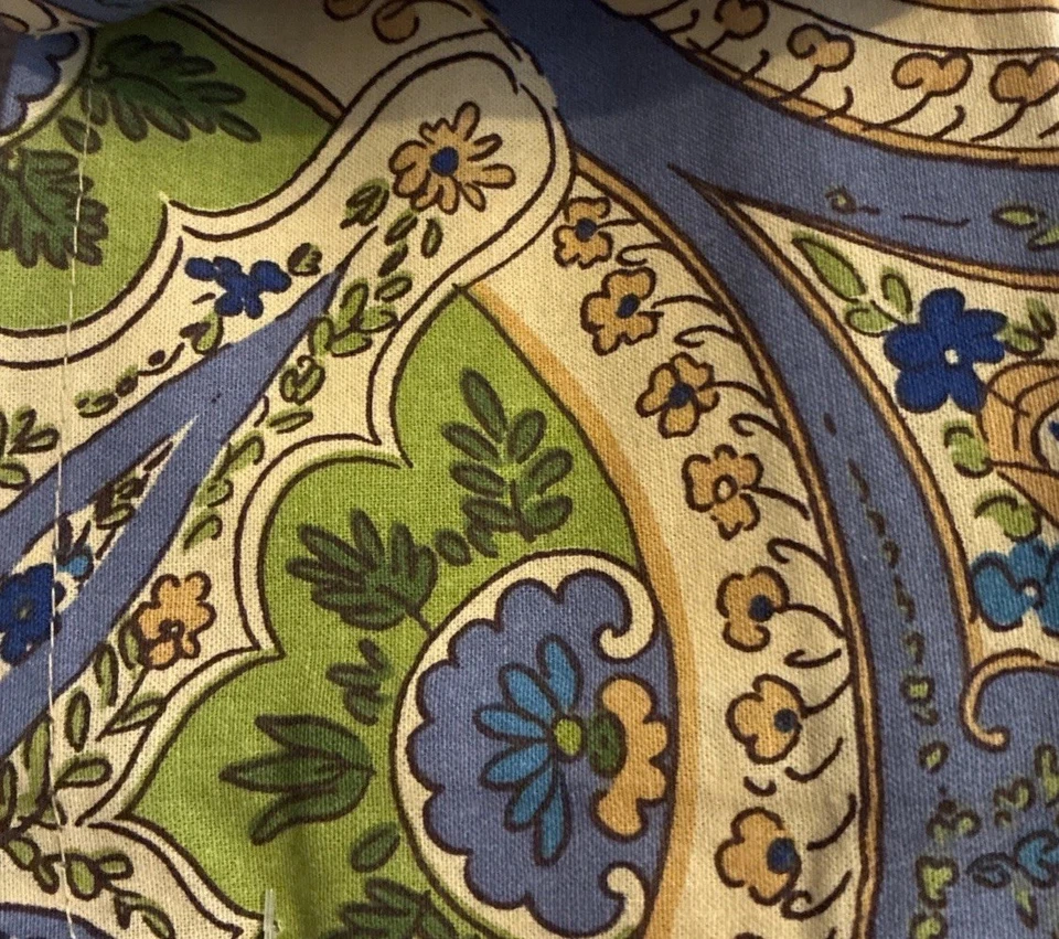 Juego de 10 servilletas de cachemira April Cornell 16"X16" azul verde dorado 100 % algodón nuevas con etiquetas Foto 4 de 4