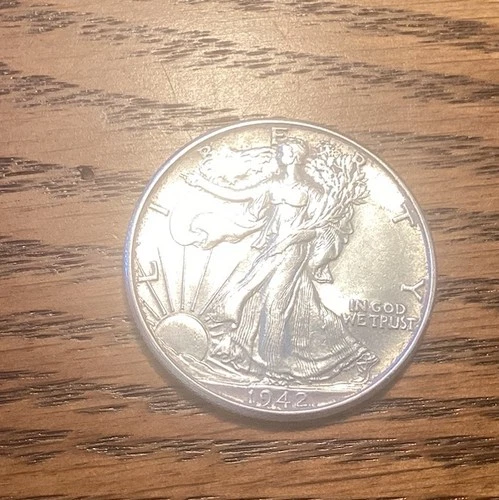 1942 P Walking Liberty Silver Half Dollar AU++