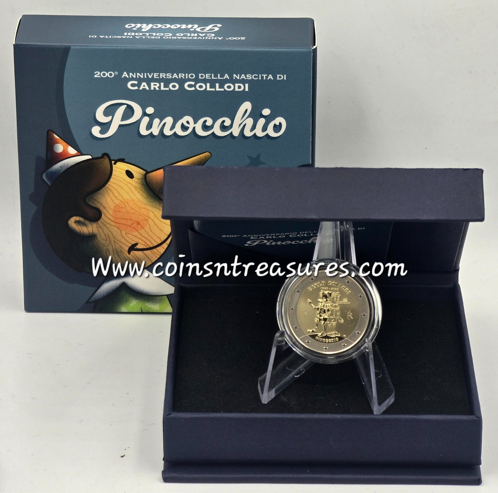 Pièce de 2 euros Italie Pinocchio 2026 REVERSE Proof BE