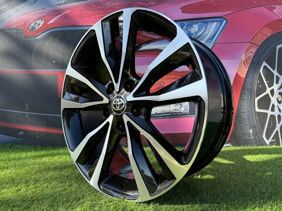 4X R17 Pouce 5X114.3 Toyota Corolla Style Noir Poli Roues : Pour Avalon - Photo 3/4