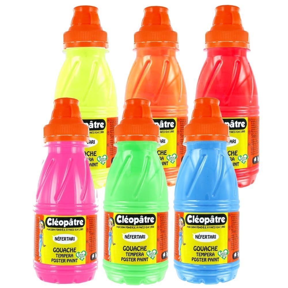 Gouache Néfertari Fluo Cléopâtre lavable, peinture lumineuse jaune orange