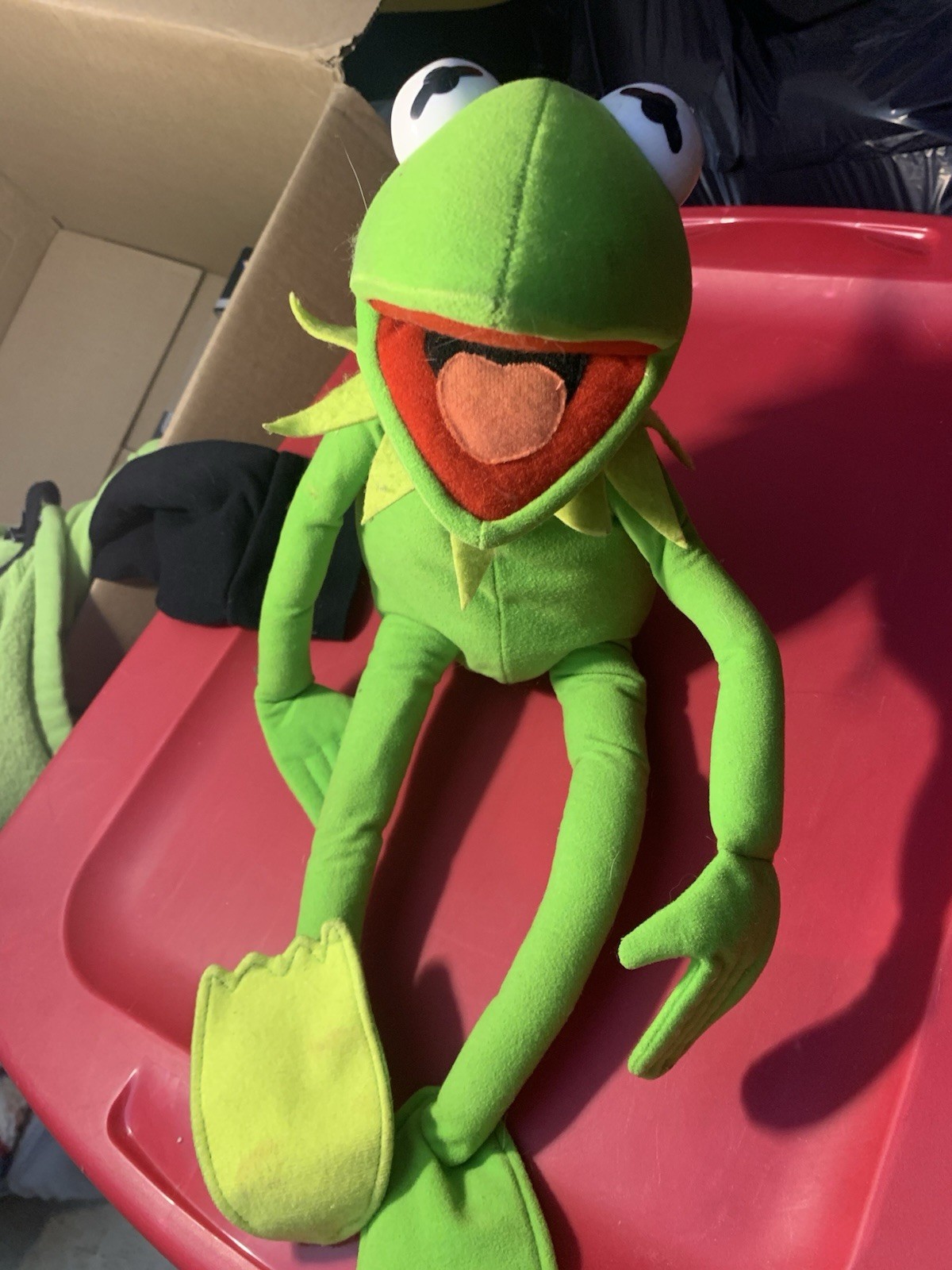Vintage Nanco Kermit The Frog Plush 14" Jim Henson Muppets Poseable Doll