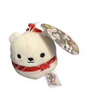 Squishmallow BROOKE Polar Bear Christmas Holiday Plush Clip-On Keychain 3.5 P28