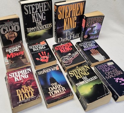 Vintage Stephen King Book Lot 12 Cujo Tommyknockers Thinner Misery Green Mile ++