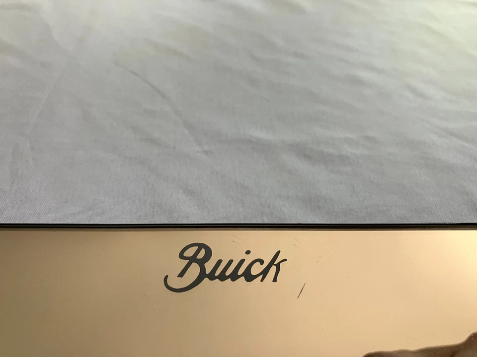 Винтажный середины века BUICK сценарий зажим на козырек зеркало центр логотип-10 X 3,5 дюйма - Изображение 2 из 4