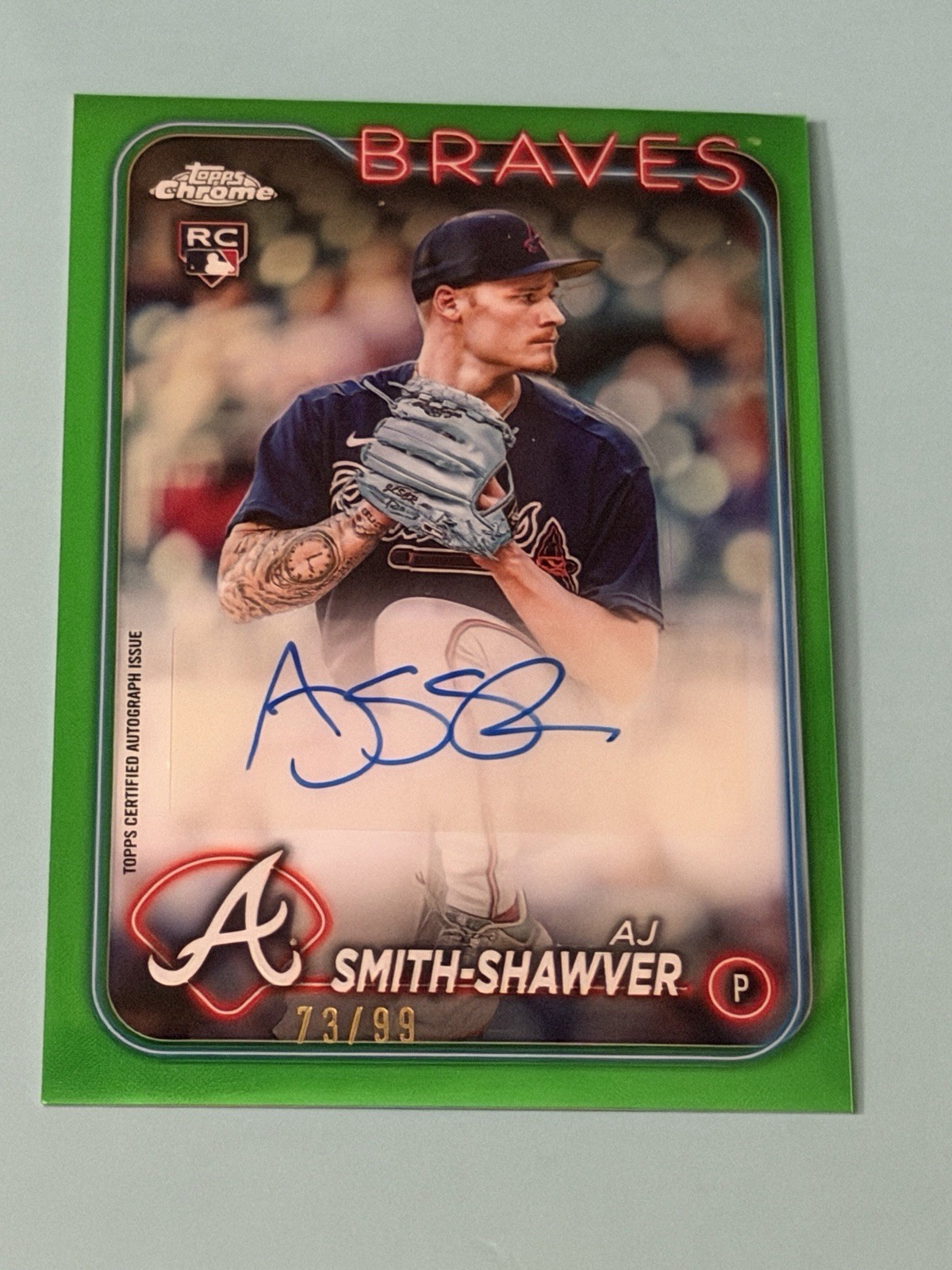 2024 Topps Chrome Update Series Rookie Autographs AJ Smith-Shawver AC-AS /99