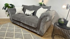 Sofology Highgrove Fabric 3 Seater Full Back Extra Flex Seats in Luxury Deep Pil