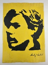 Andy Warhol COA Art Painting Original Drawing Vintage Paper Signed