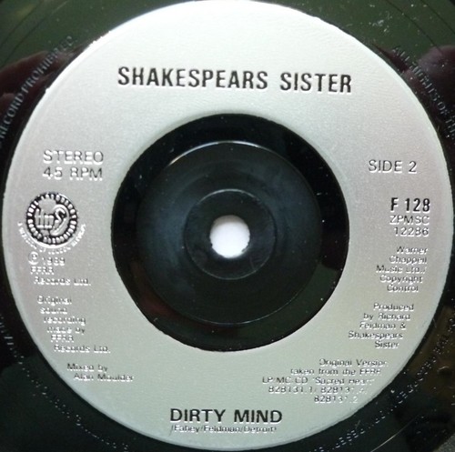 Shakespears Sister Dirty Mind 1990 Version 7" FFRR F128 EX/VG 1990 picture sleev - Picture 4 of 9