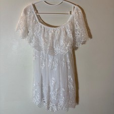 Vintage Seductivewear Cinema Etoile White Lace Babydoll Nightgown Bridal Large