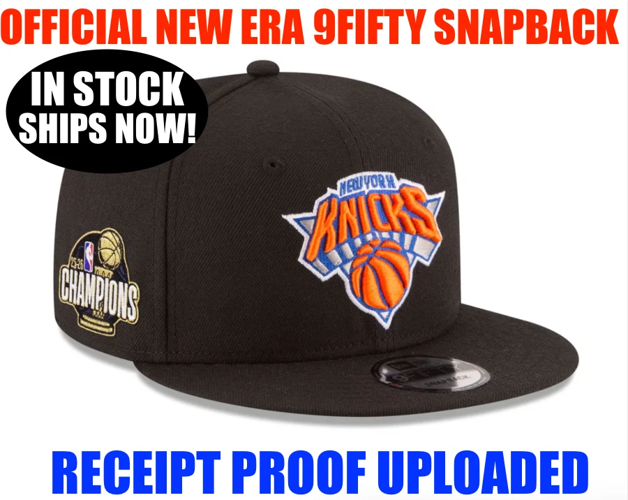 New Era New York Knicks Black NBA Fan Apparel & Souvenirs for sale
